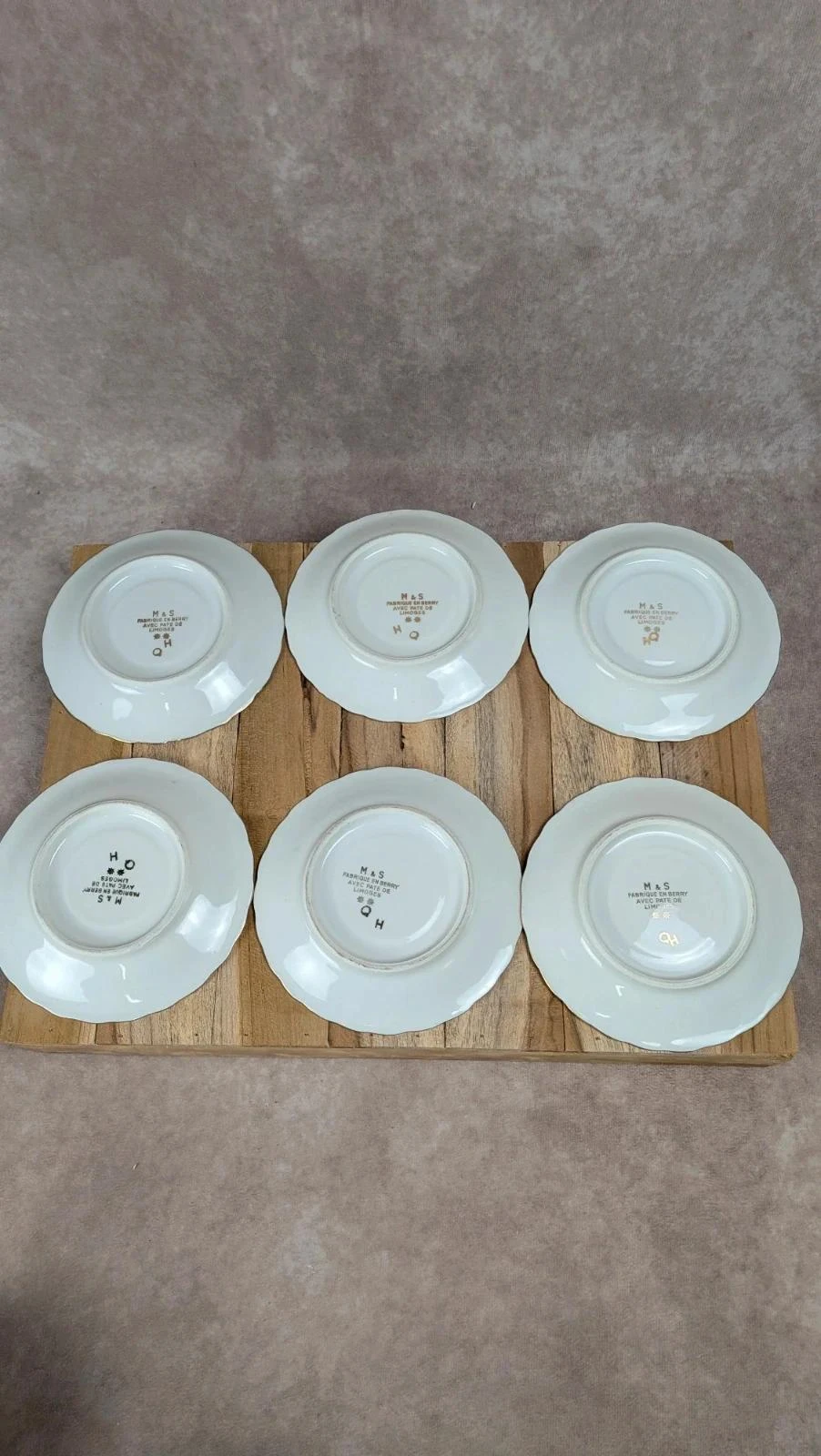 Lot de 6 tasses Gien Yokohama & 6 soucoupes M&s – porcelaine française – photo 7